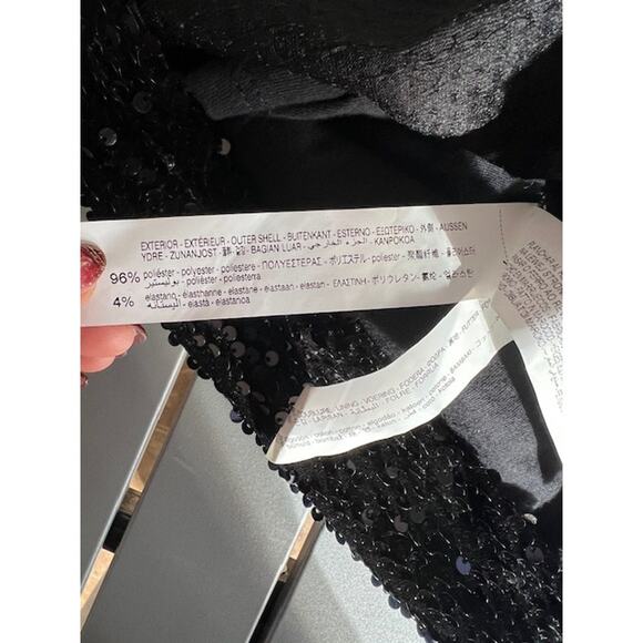 Zara Girl's Black Sequin Dress Sz 8 Great for Holidays! - Picture 3 of 5